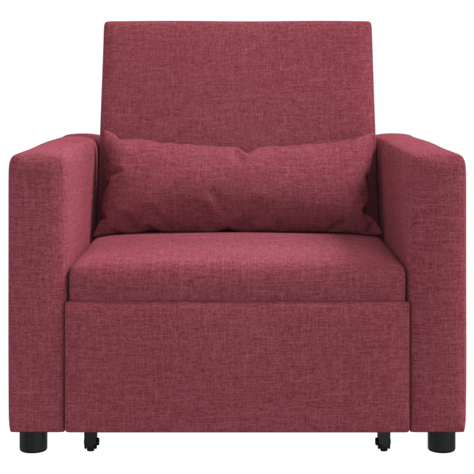 vidaXL Sofa Pat Unilaterala cu roți bordo 90 x 165 x 87 cm țesătură