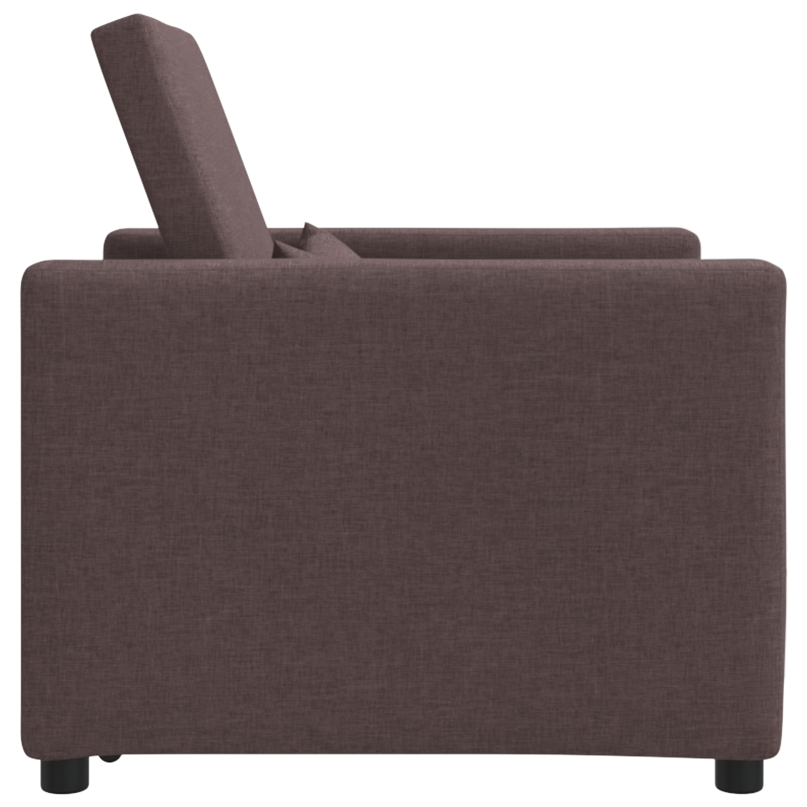 vidaXL 3-in-1 Fotoliu Pat Convertible Maro Închis Țesătură