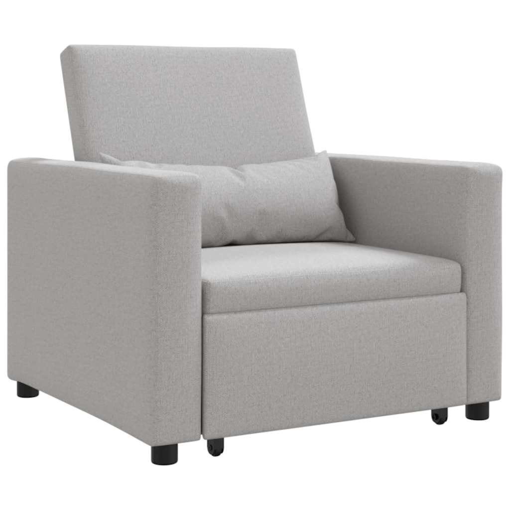vidaXL 3 în 1 Sofa Singur Transformabil Gri Nor Țesătură vidaXL 3 în 1 Sofa Singur Transformabil Gri Nor Țesătură