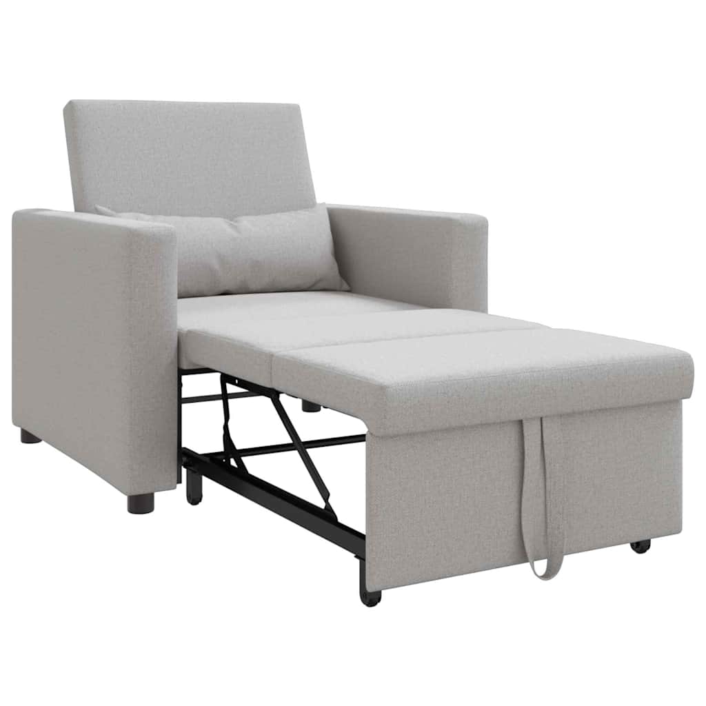 vidaXL 3 în 1 Sofa Singur Transformabil Gri Nor Țesătură vidaXL 3 în 1 Sofa Singur Transformabil Gri Nor Țesătură