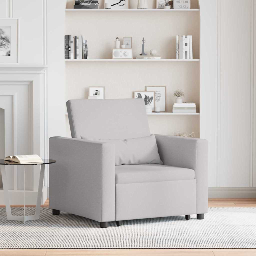 vidaXL 3 în 1 Sofa Singur Transformabil Gri Nor Țesătură vidaXL 3 în 1 Sofa Singur Transformabil Gri Nor Țesătură