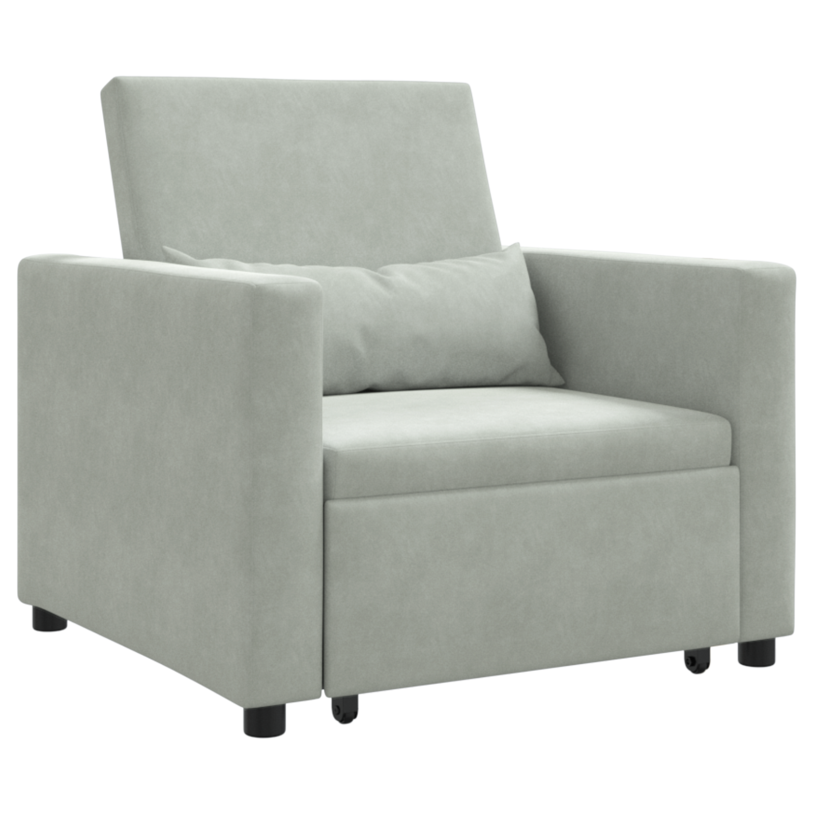 vidaXL Sofa Pat Unilaterala Gri deschis 90 x 165 x 87 cm Catifea
