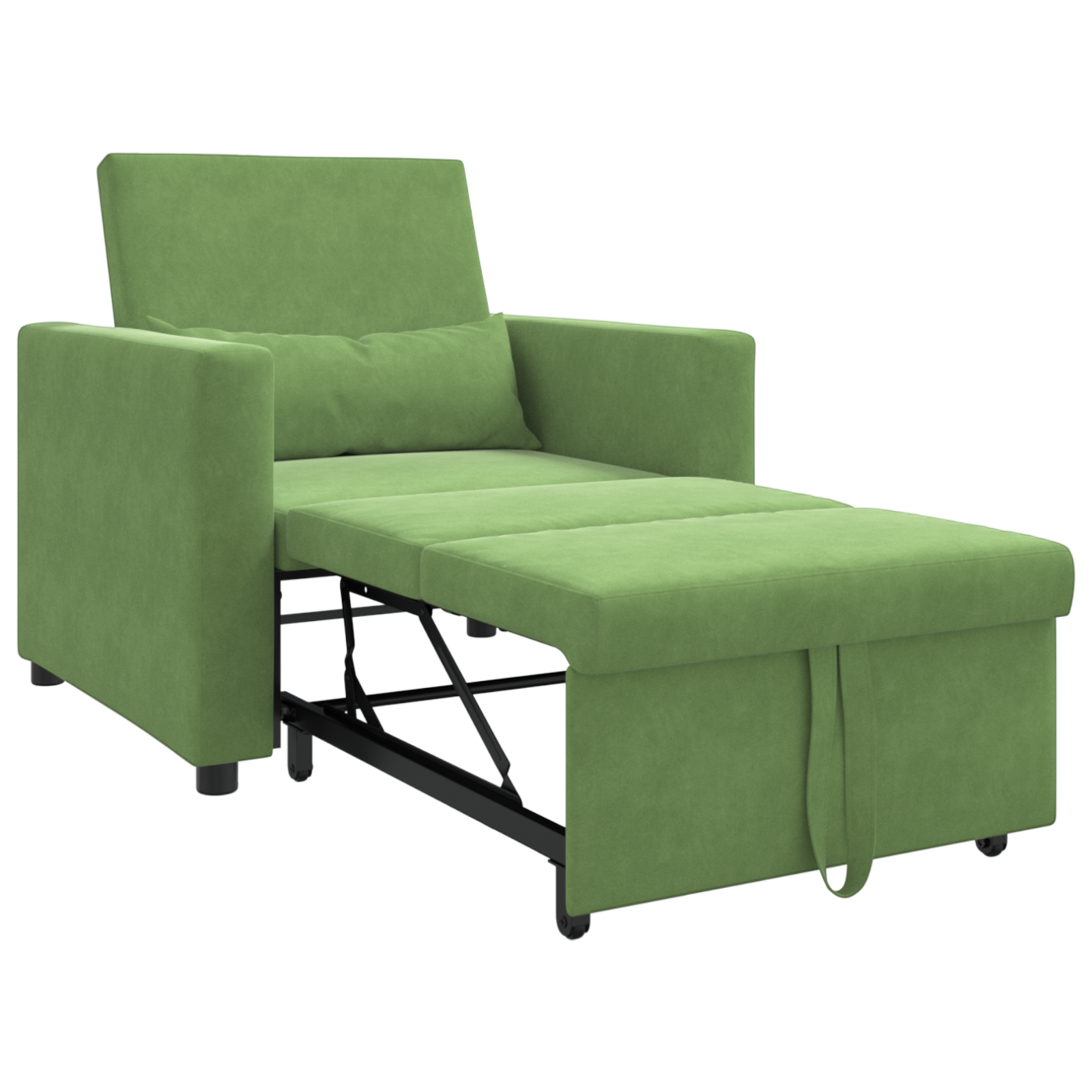 vidaXL Fotoliu Convertibil 3 în 1 Verde Deschis Catifea