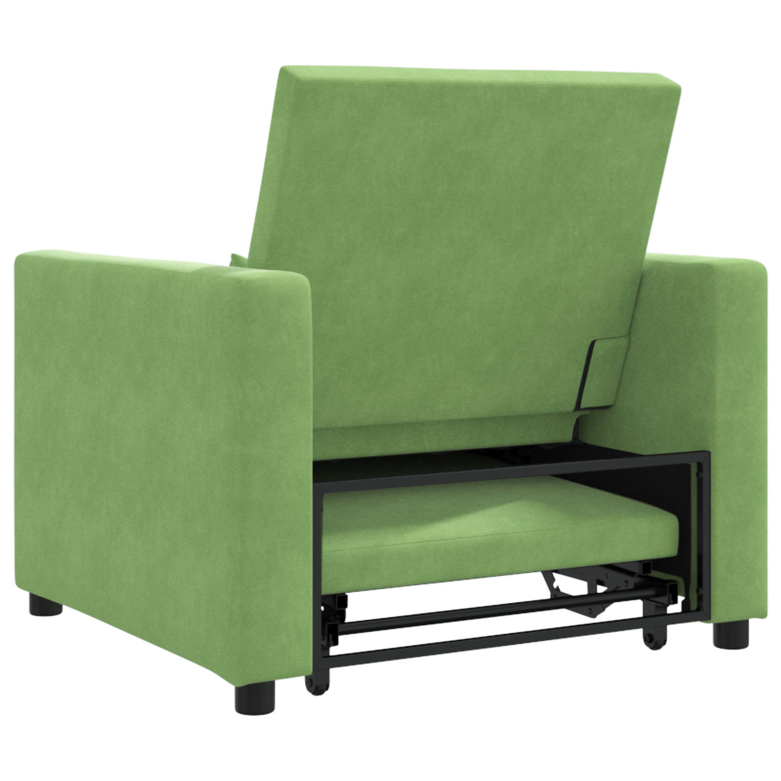 vidaXL Fotoliu Convertibil 3 în 1 Verde Deschis Catifea