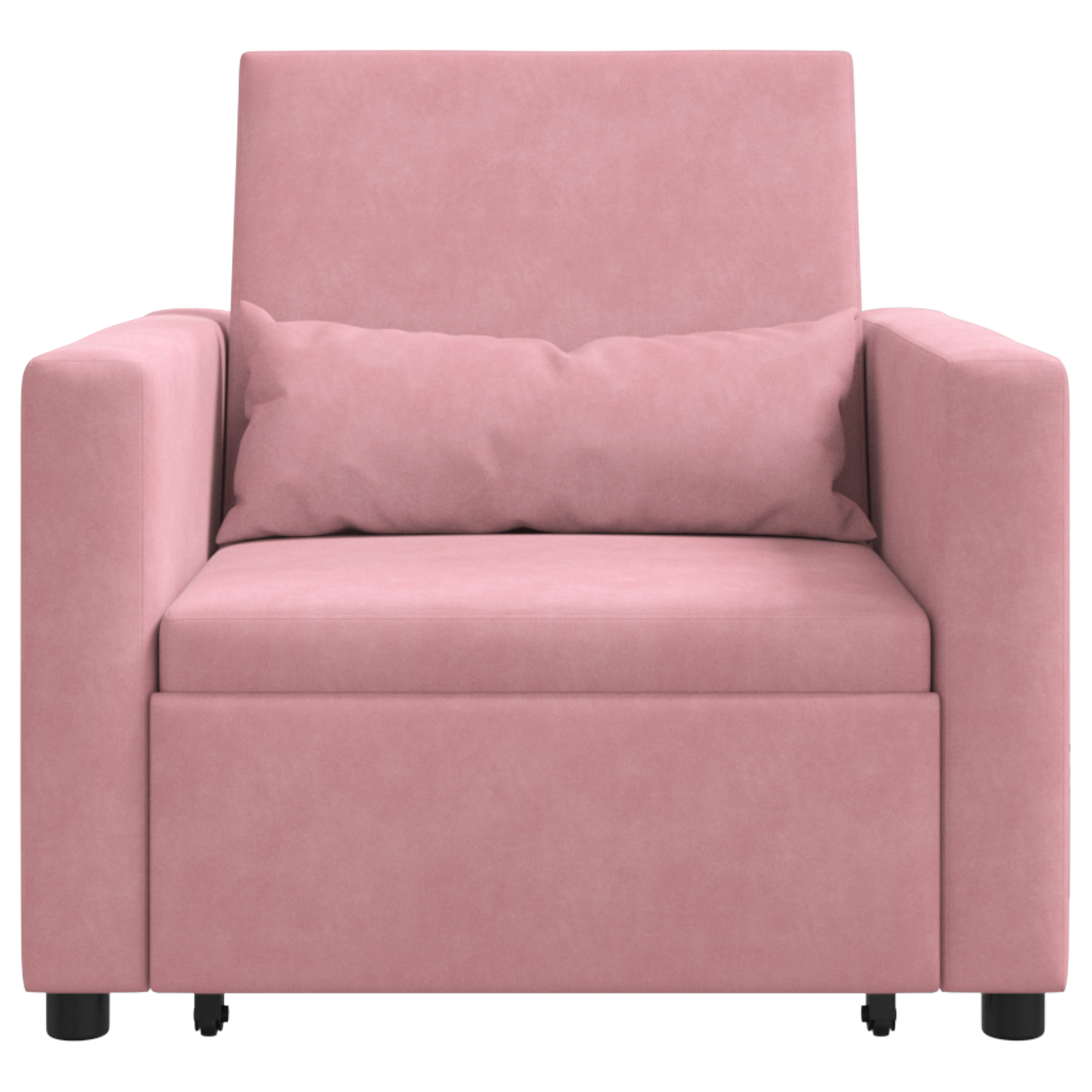 vidaXL Sofa Pat Unilaterala Roz deschis 90 x 165 x 87 cm Catifea vidaXL Sofa Pat Unilaterala Roz deschis 90 x 165 x 87 cm Catifea