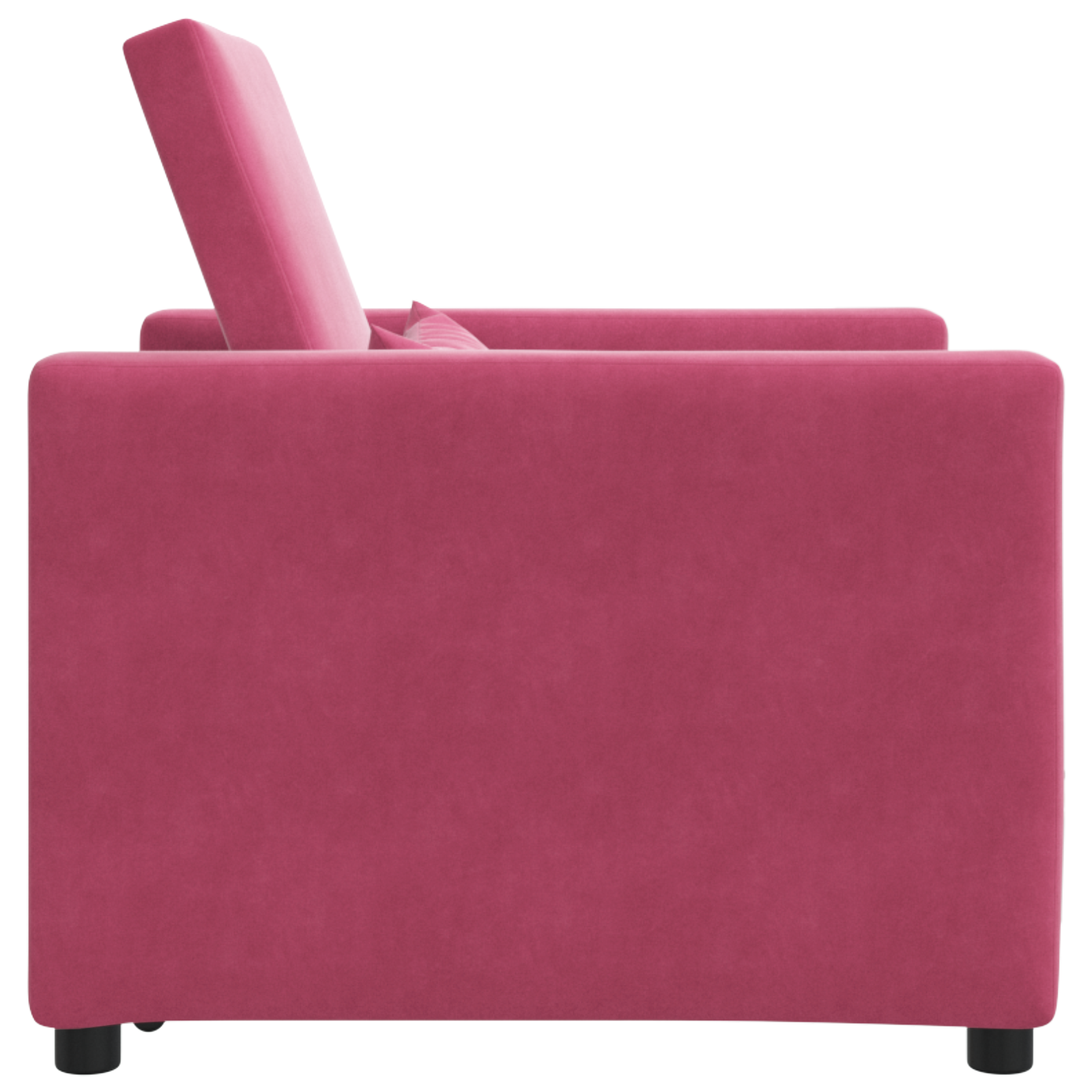 vidaXL Sofa Pat Unilaterala cu roți bordo 90 x 165 x 87 cm Catifea