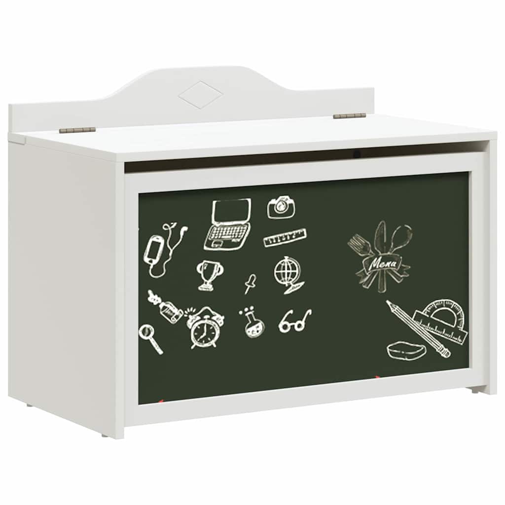 vidaXL Cutie pentru jucării Alb 73 x 33 x 55 cm Lemn compozit