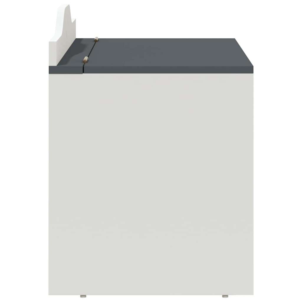 vidaXL Cutie pentru jucării Gri și alb 73 x 33 x 55 cm Lemn compozit