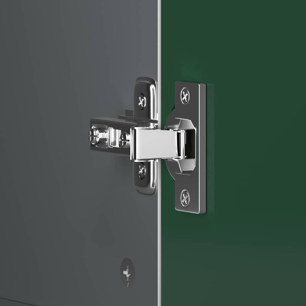 vidaXL Dulap cu tablă de scris cu sertar Gri și alb Lemn compozit