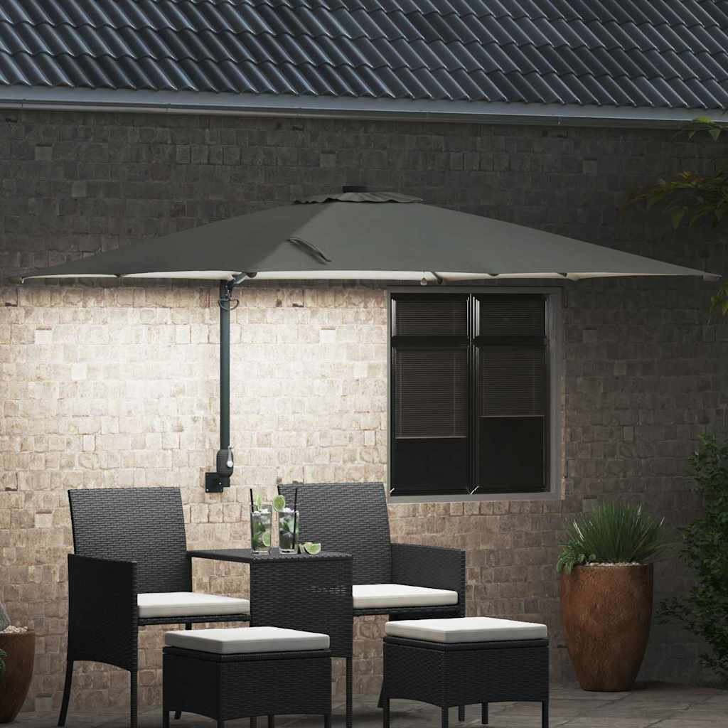 vidaXL Parasol de Grădină Nisipiu 248,5 x 247,5 x 160 cm