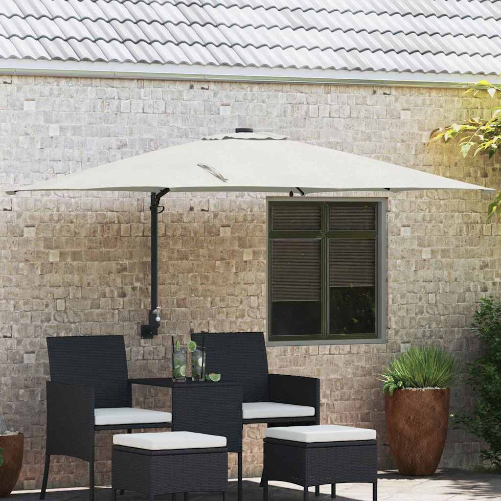 vidaXL Parasol de Grădină Nisipiu 248,5 x 247,5 x 160 cm