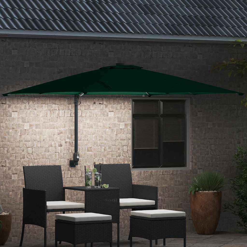 vidaXL Parasol de Grădină Verde 248,5 x 247,5 x 160 cm