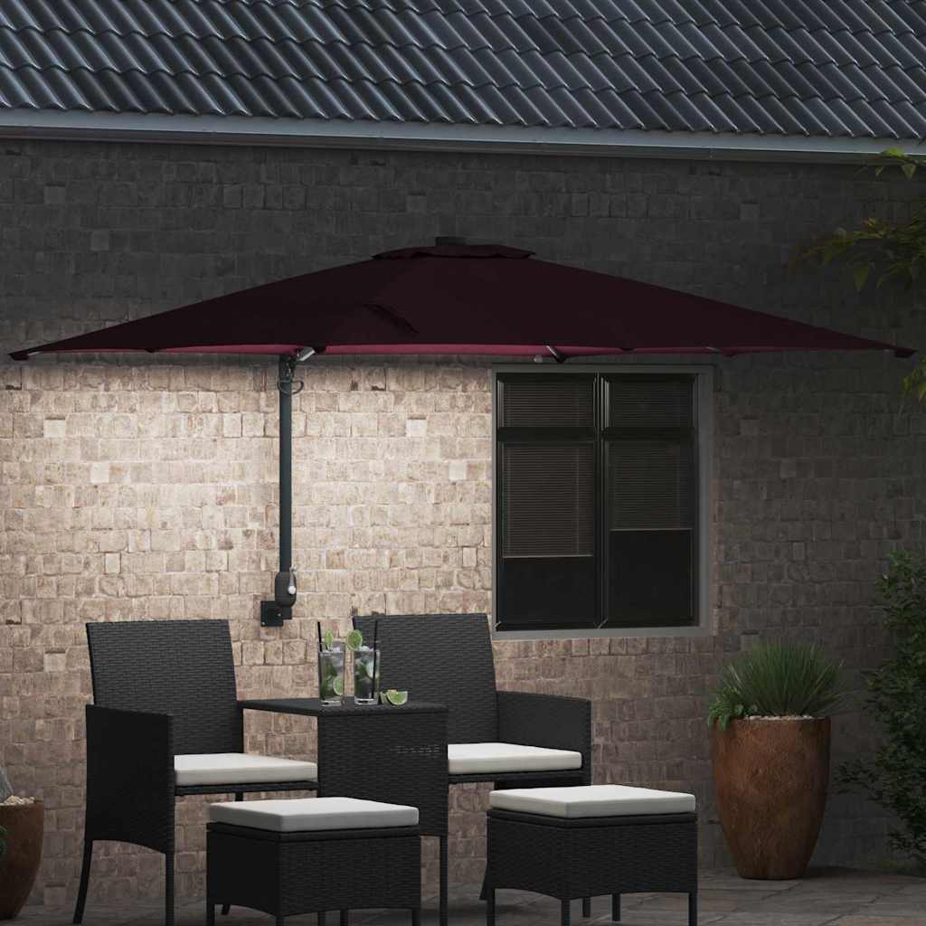vidaXL Parasol de Grădină Roșu Bordeaux 248,5 x 247,5 x 160 cm