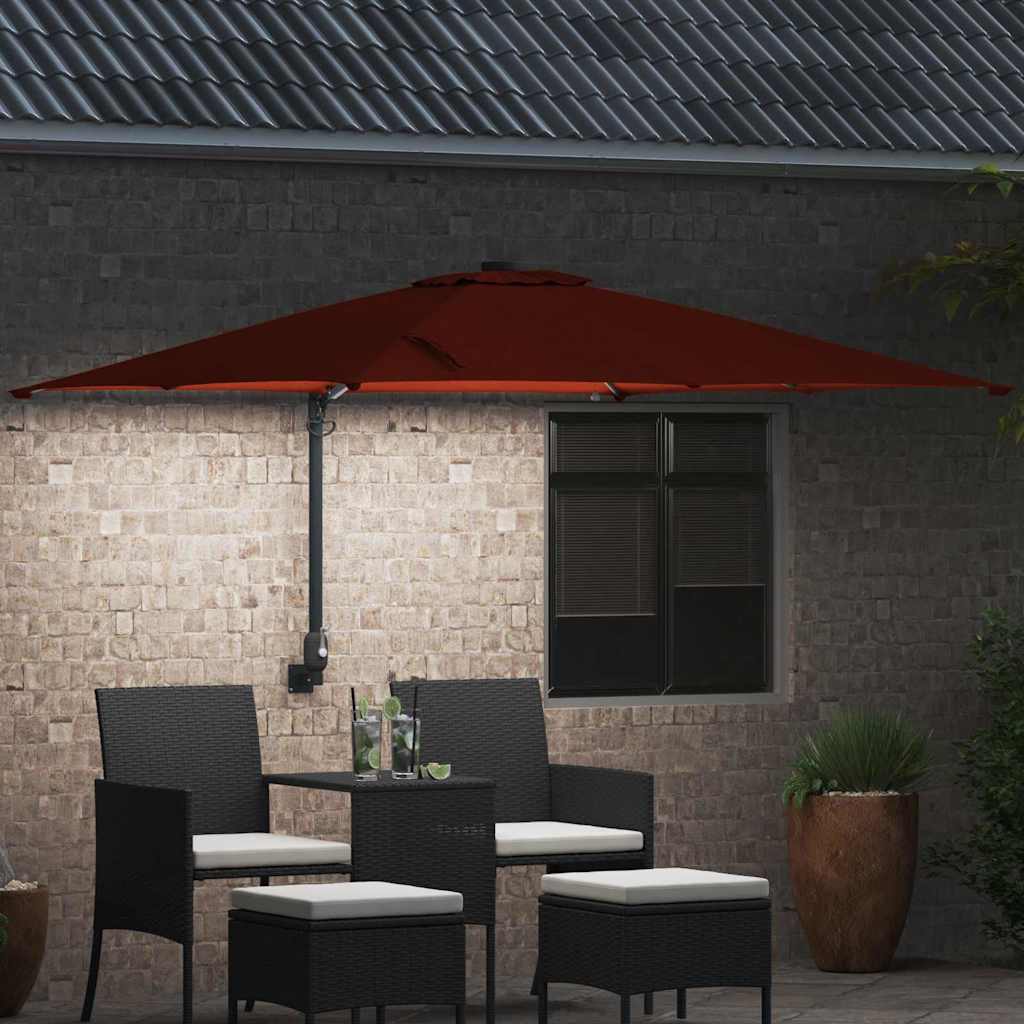 vidaXL Parasol de Grădină Terracota 248,5 x 247,5 x 160 cm