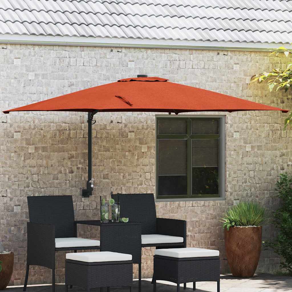 vidaXL Parasol de Grădină Terracota 248,5 x 247,5 x 160 cm