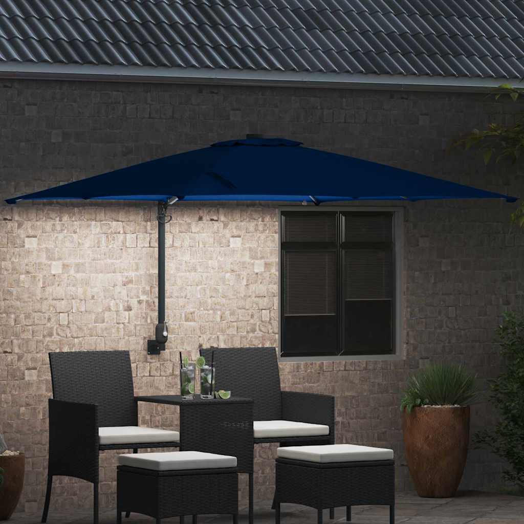 vidaXL Parasol de Grădină Albastru azur 248,5 x 247,5 x 160 cm