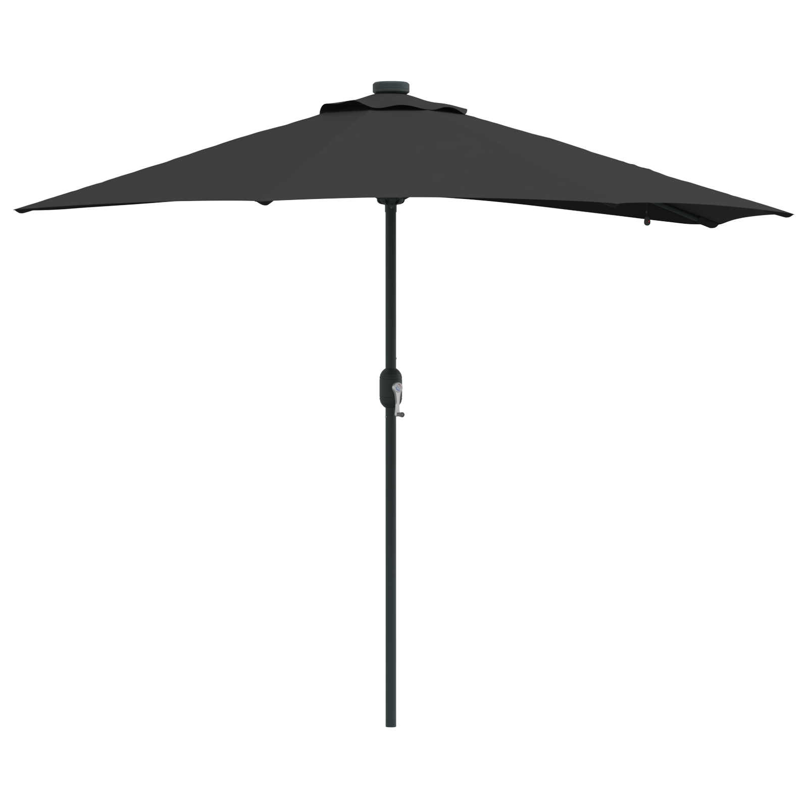 vidaXL Parasol de Grădină Negru 294 x 150 x 223 cm țesătură