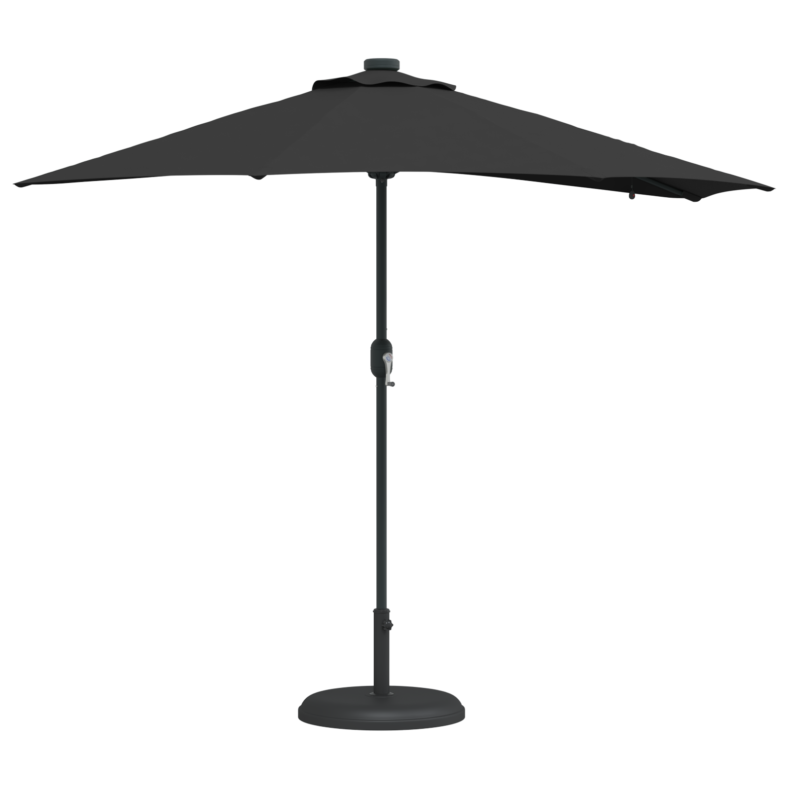vidaXL Parasol de Grădină Negru 294 x 150 x 223 cm țesătură