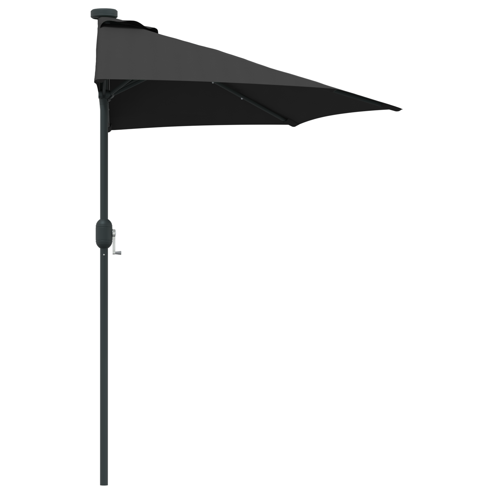 vidaXL Parasol de Grădină Negru 294 x 150 x 223 cm țesătură