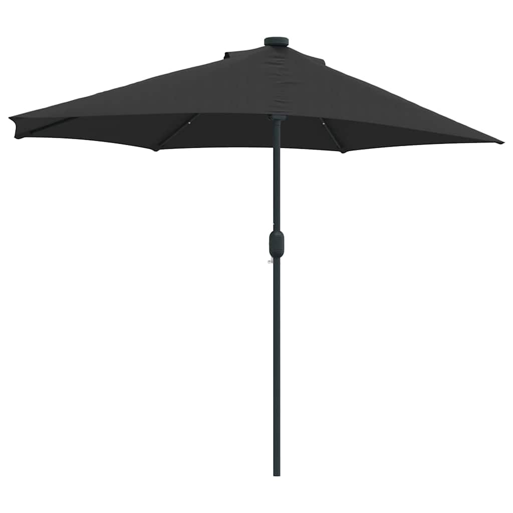 vidaXL Parasol de Grădină Negru 294 x 150 x 224 cm Poliester și oțel