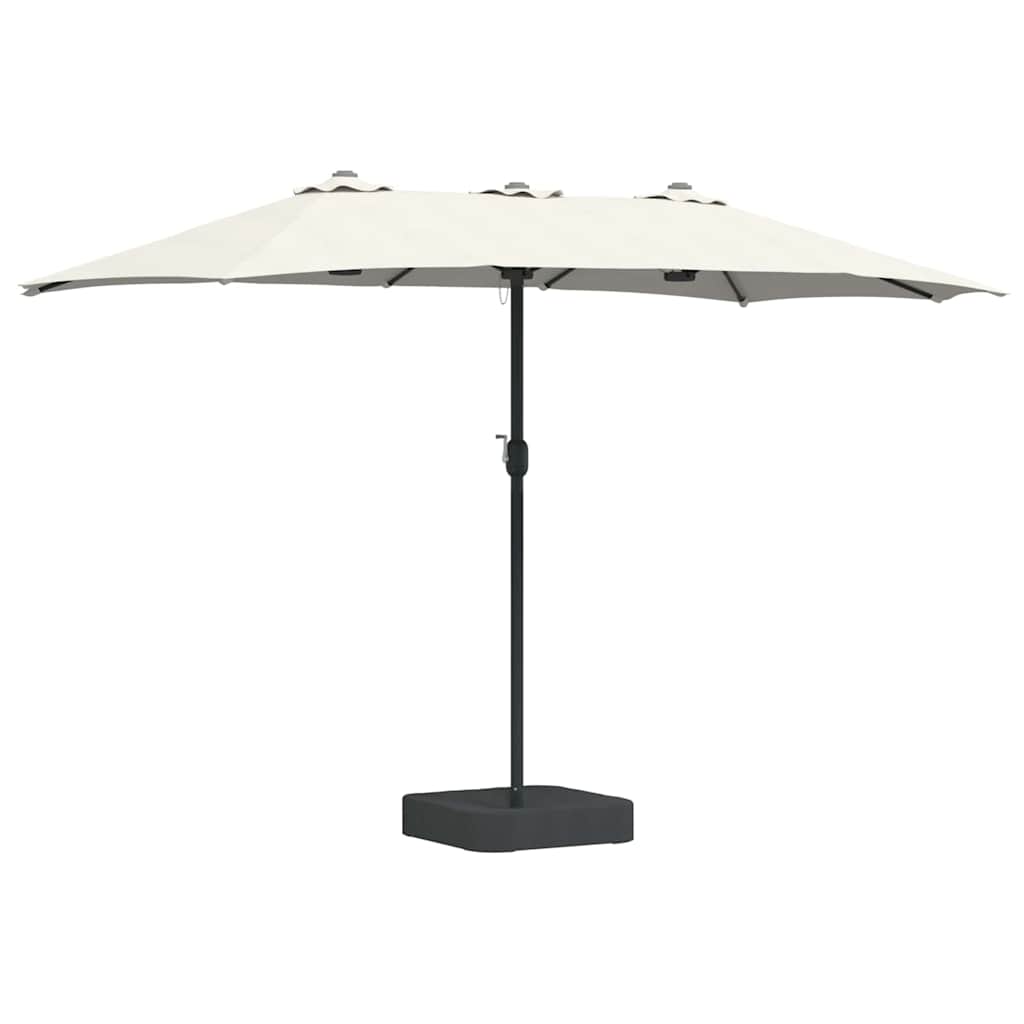 vidaXL Parasol de Grădină Nisipiu 385 x 209 x 244 cm Poliester și oțel