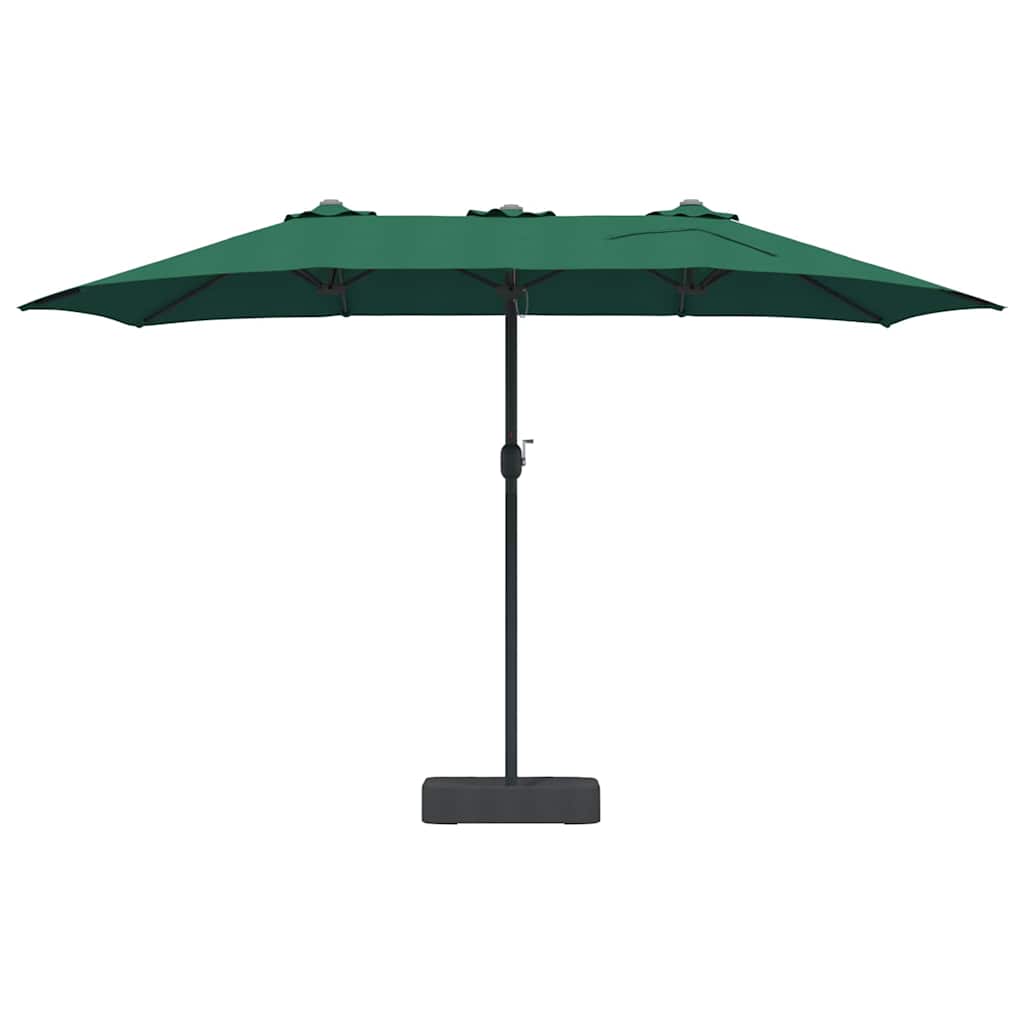 vidaXL Parasol de Grădină Verde 385 x 209 x 244 cm Poliester și oțel