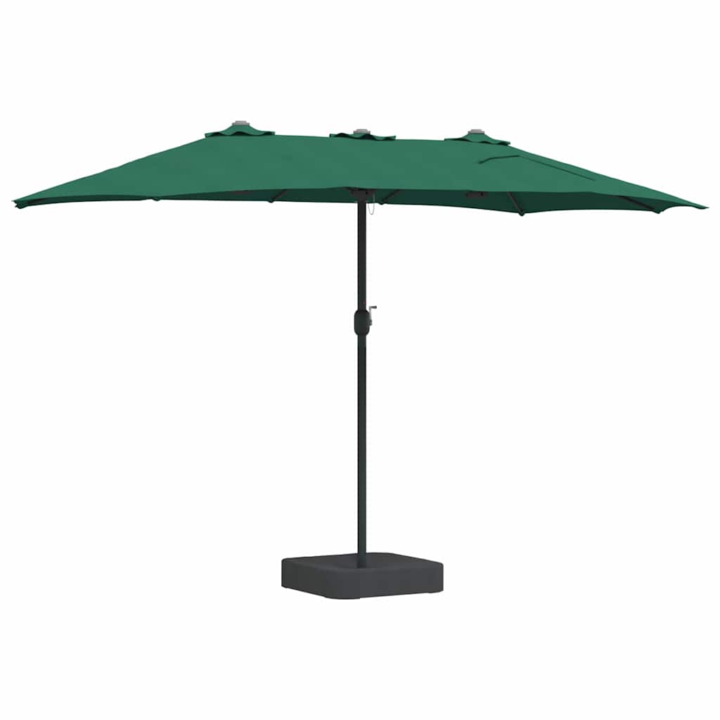 vidaXL Parasol de Grădină Verde 385 x 209 x 244 cm Poliester și oțel