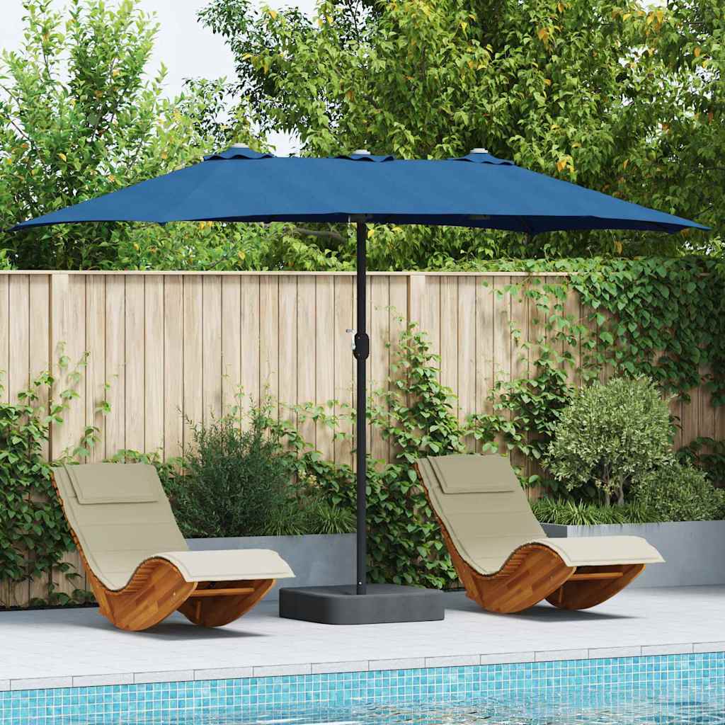 vidaXL Parasol de Grădină Albastru azur 385 x 209 x 244 cm