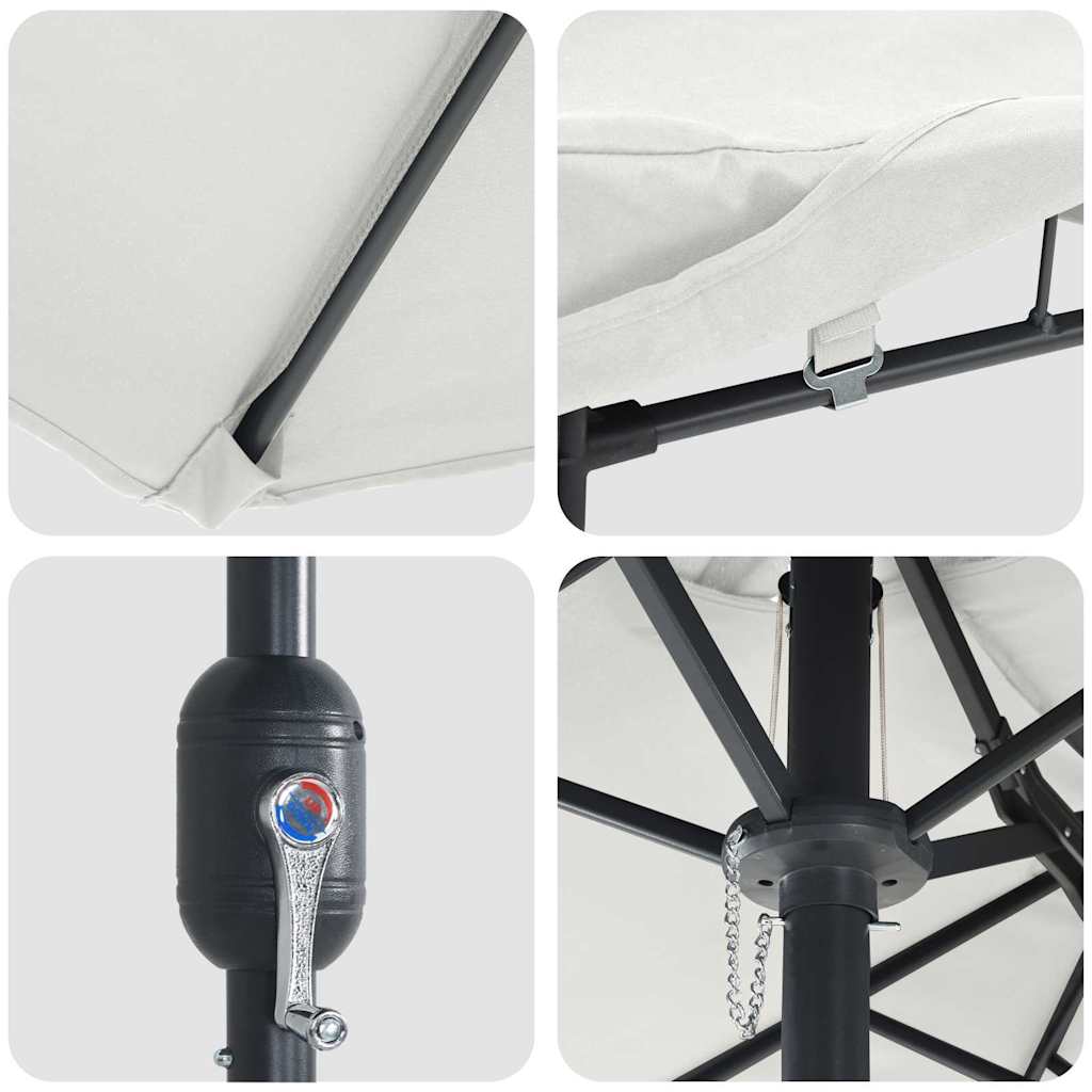 vidaXL Parasol de Grădină Nisip și Antracit 385 x 209 x 244 cm