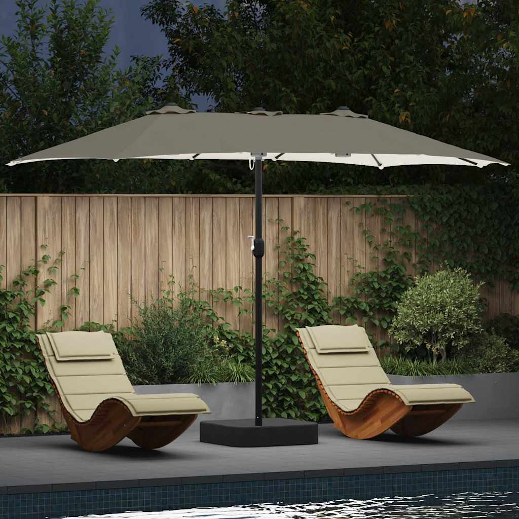 vidaXL Parasol de Grădină Nisip și Antracit 385 x 209 x 244 cm