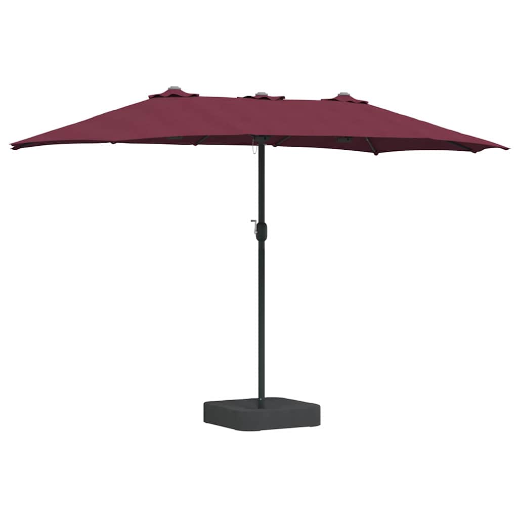 vidaXL Parasol de Grădină Roșu Bordeaux 385 x 209 x 244 cm Poliester