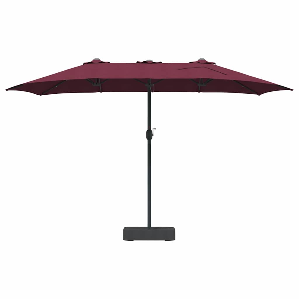 vidaXL Parasol de Grădină Roșu Bordeaux 385 x 209 x 244 cm Poliester