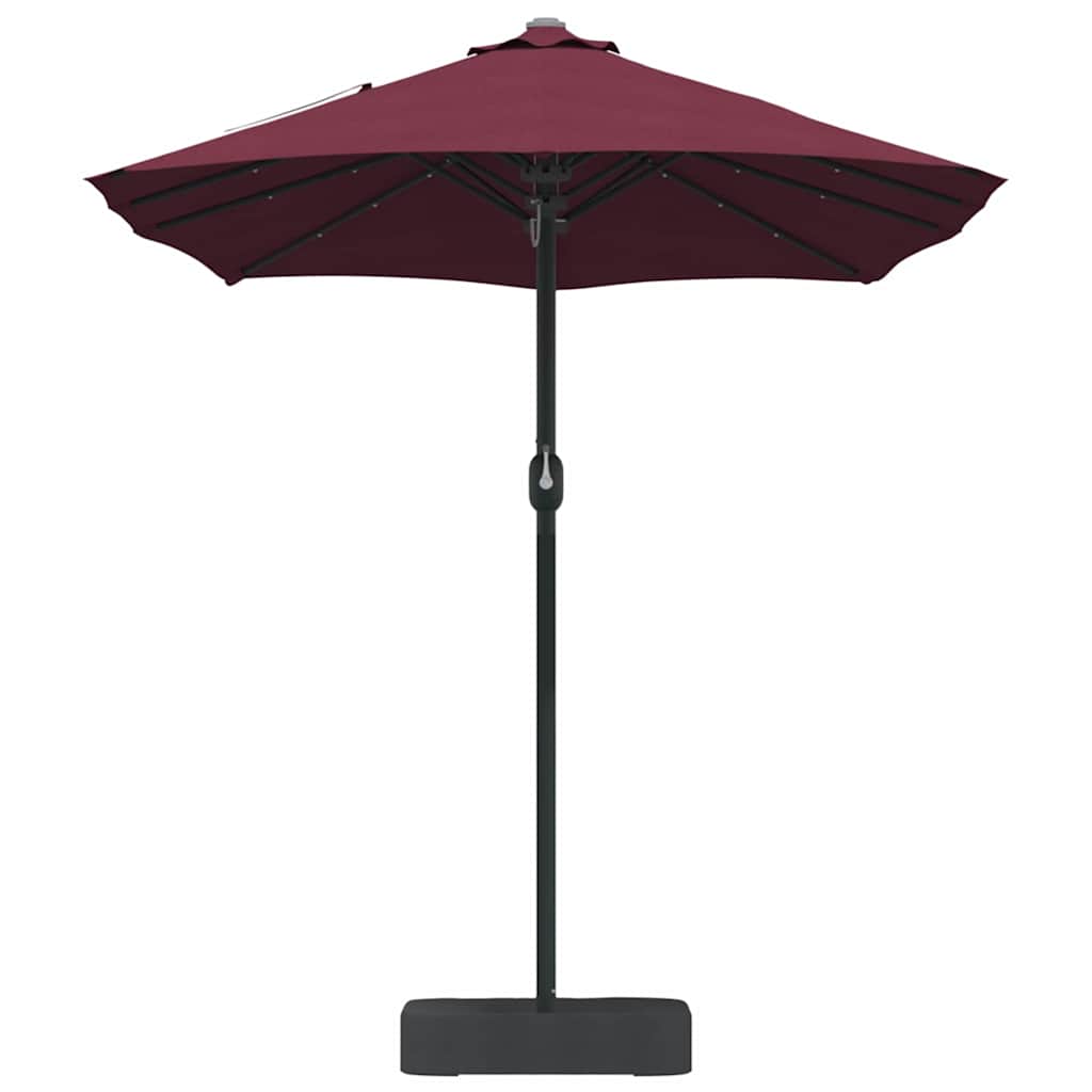 vidaXL Parasol de Grădină Roșu Bordeaux 385 x 209 x 244 cm Poliester