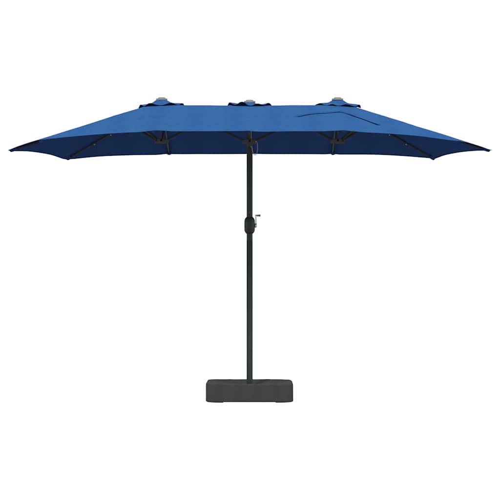 vidaXL Parasol de Grădină Albastru azur 385 x 209 x 244 cm Poliester