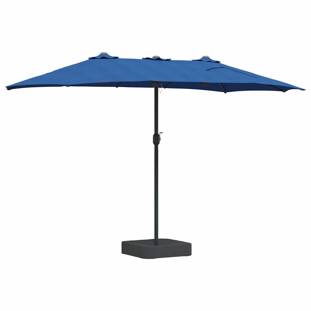 vidaXL Parasol de Grădină Albastru azur 385 x 209 x 244 cm Poliester