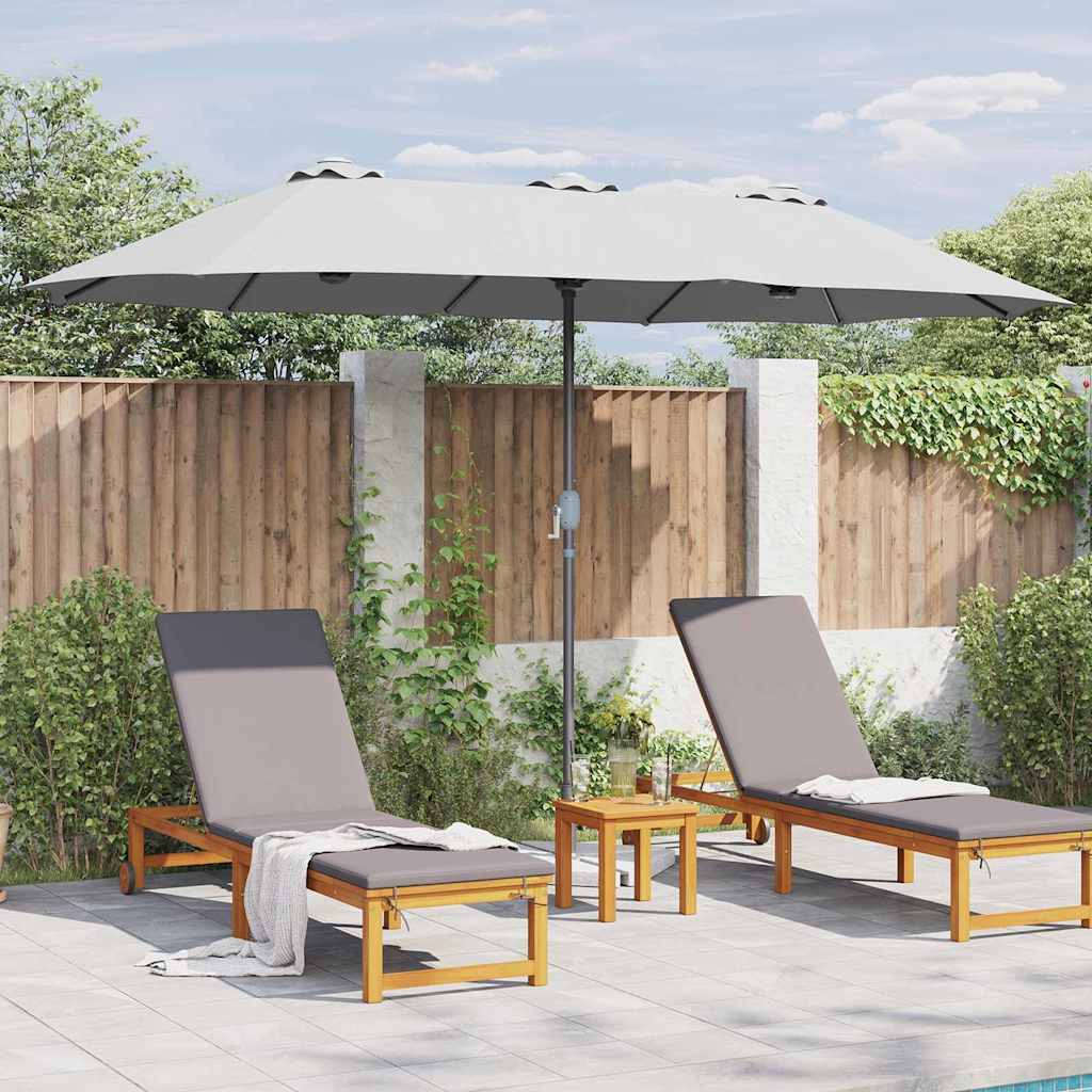 vidaXL Parasol de Grădină Nisipiu 370 x 197 x 239 cm