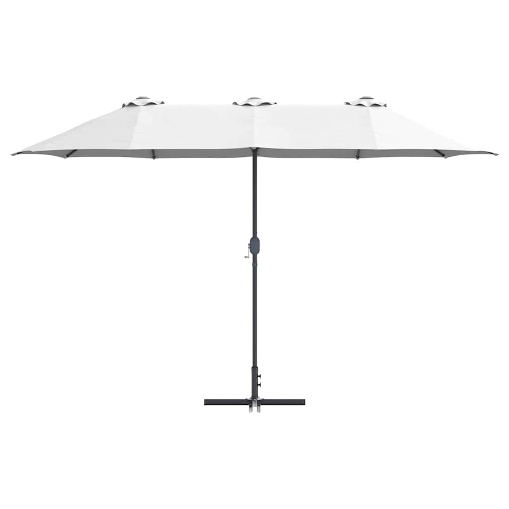 vidaXL Parasol de Grădină Nisipiu 370 x 197 x 239 cm
