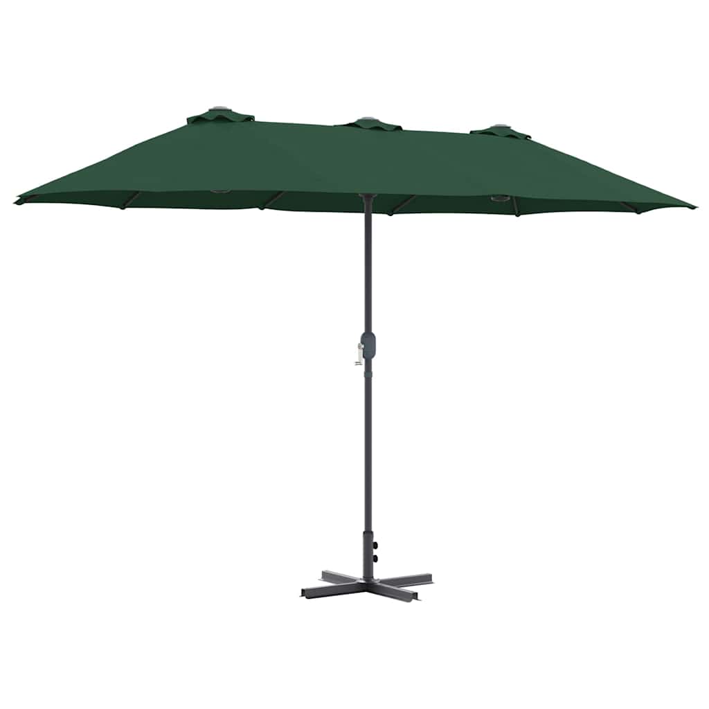vidaXL Parasol de Grădină Verde 370 x 197 x 239 cm