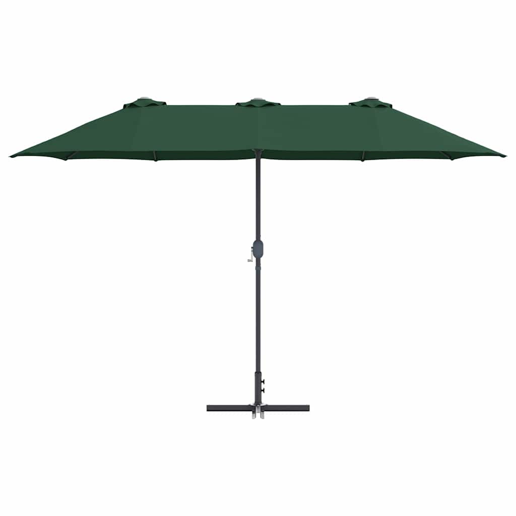 vidaXL Parasol de Grădină Verde 370 x 197 x 239 cm