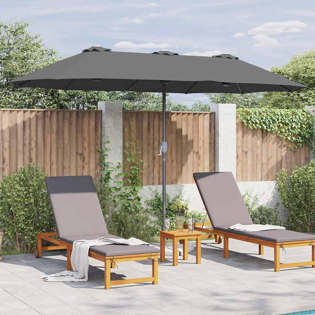vidaXL Parasol de Grădină Antracit 370 x 197 x 239 cm vidaXL Parasol de Grădină Antracit 370 x 197 x 239 cm