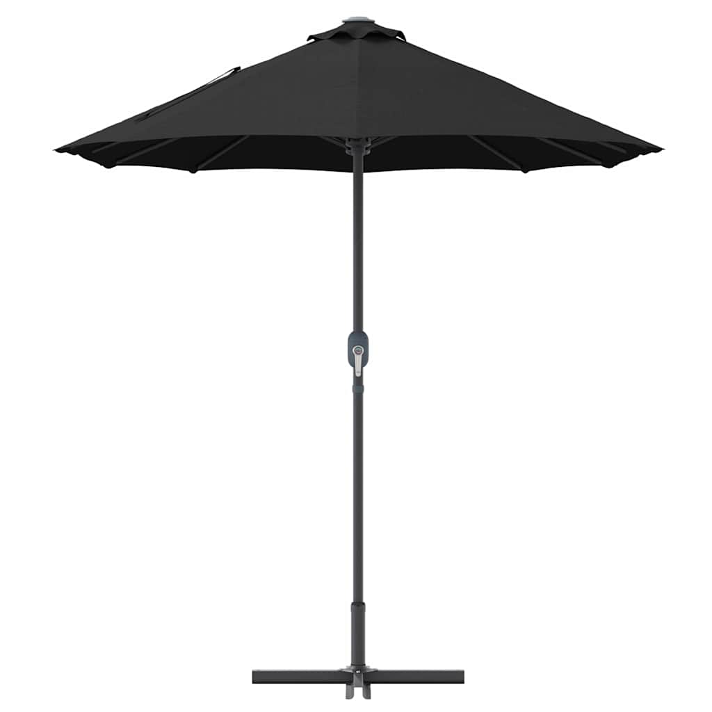 vidaXL Parasol de Grădină Negru 370 x 197 x 239 cm