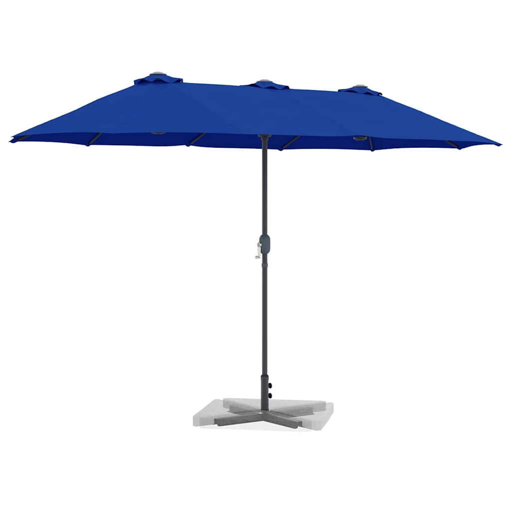 vidaXL Parasol de Grădină albastru 370 x 197 x 239 cm vidaXL Parasol de Grădină albastru 370 x 197 x 239 cm