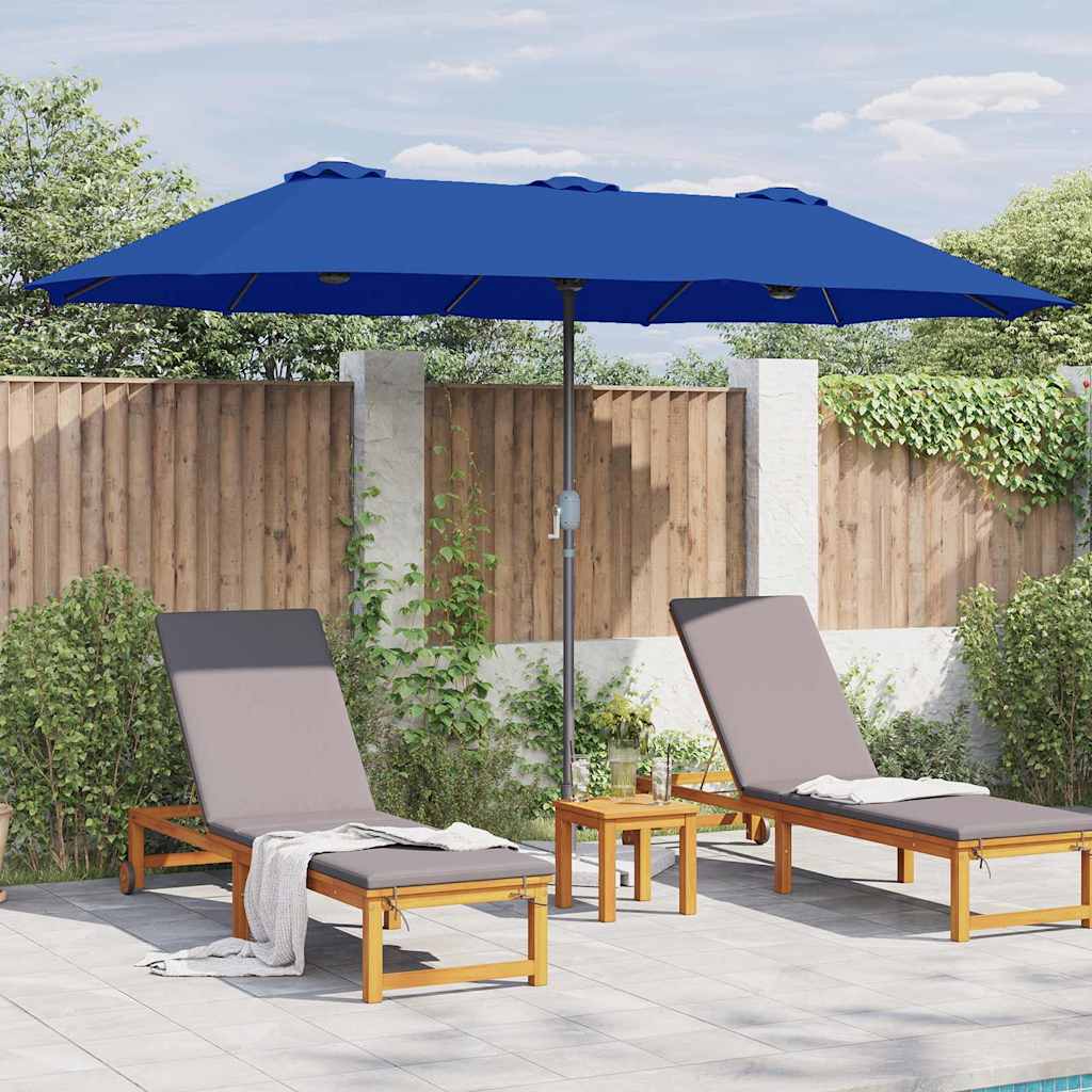vidaXL Parasol de Grădină albastru 370 x 197 x 239 cm vidaXL Parasol de Grădină albastru 370 x 197 x 239 cm