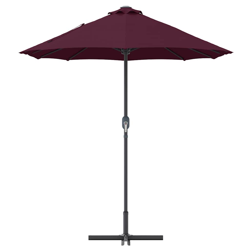 vidaXL Parasol de Grădină Roșu bordo 370 x 197 x 239 cm
