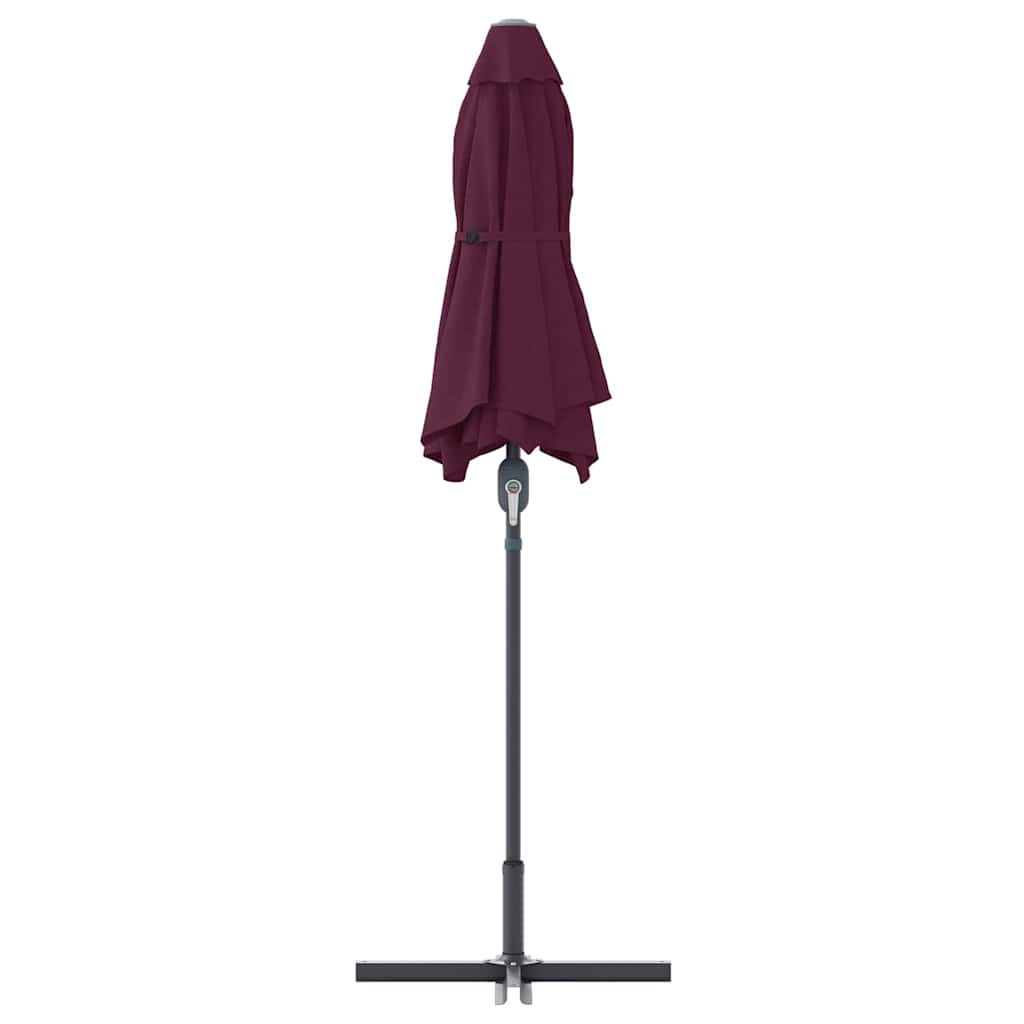 vidaXL Parasol de Grădină Roșu bordo 370 x 197 x 239 cm