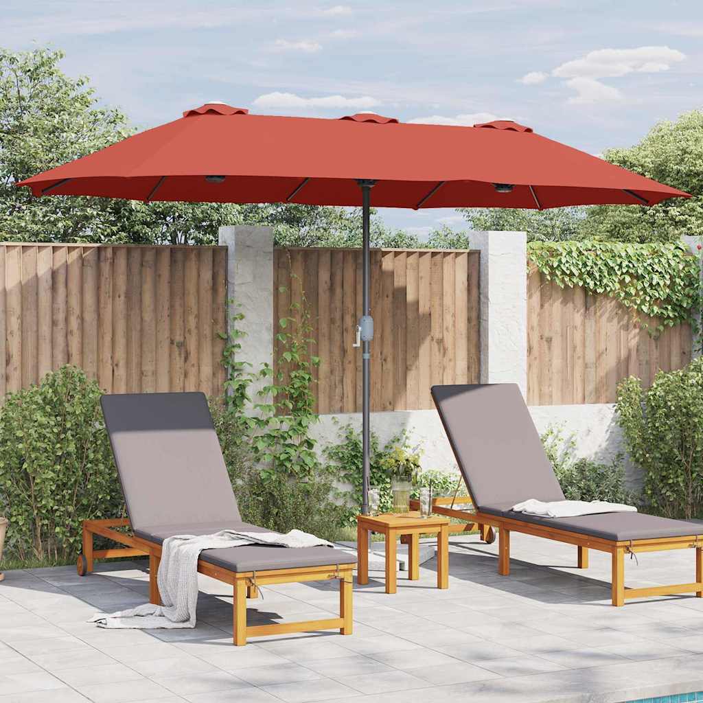 vidaXL Parasol de Grădină Terracota 370 x 197 x 239 cm