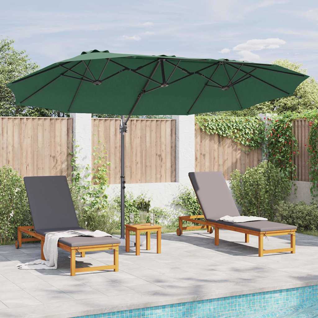 vidaXL Parasol cu braț cantilever pentru grădină Verde vidaXL Parasol cu braț cantilever pentru grădină Verde