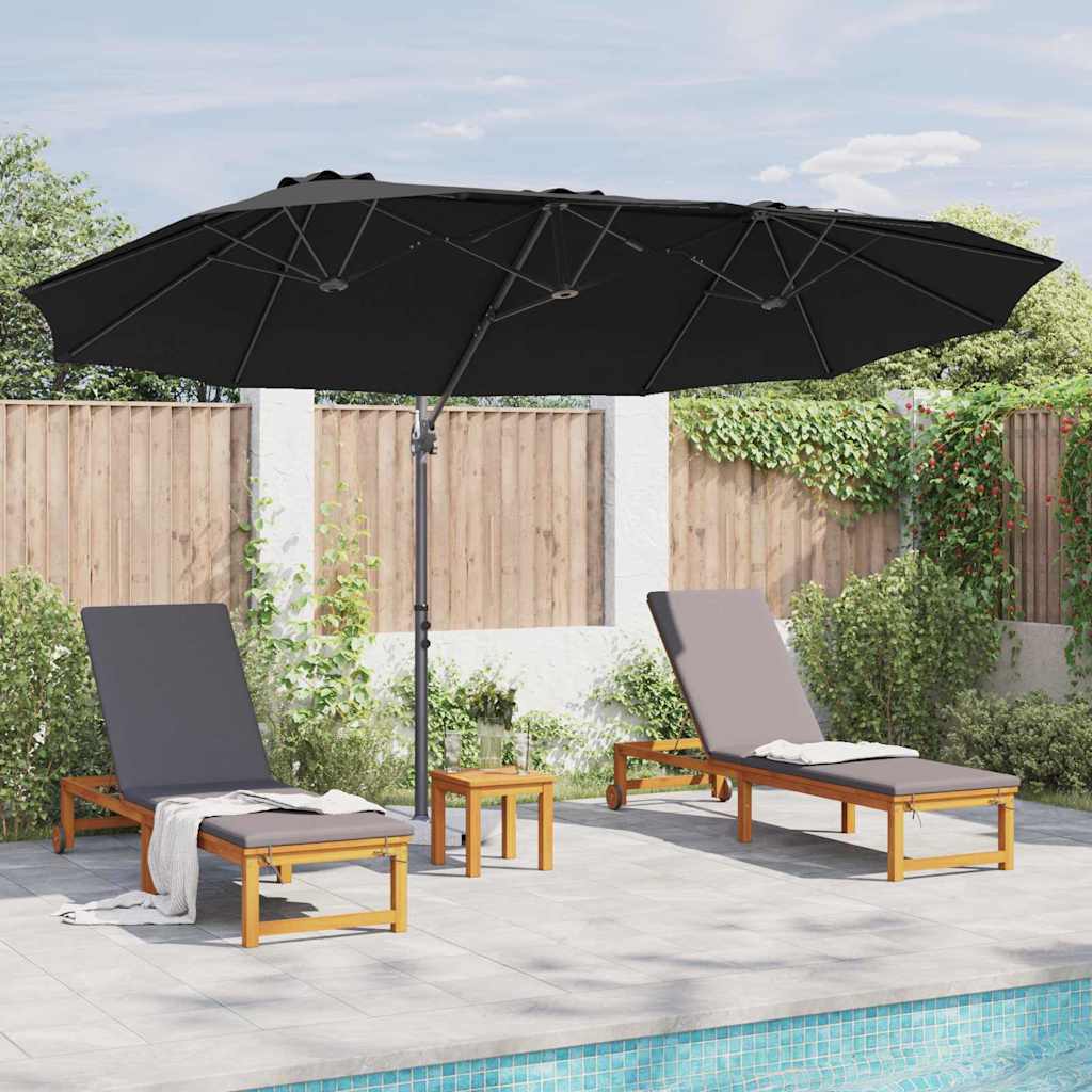vidaXL Parasol cu braț cantilever pentru grădină Negru vidaXL Parasol cu braț cantilever pentru grădină Negru