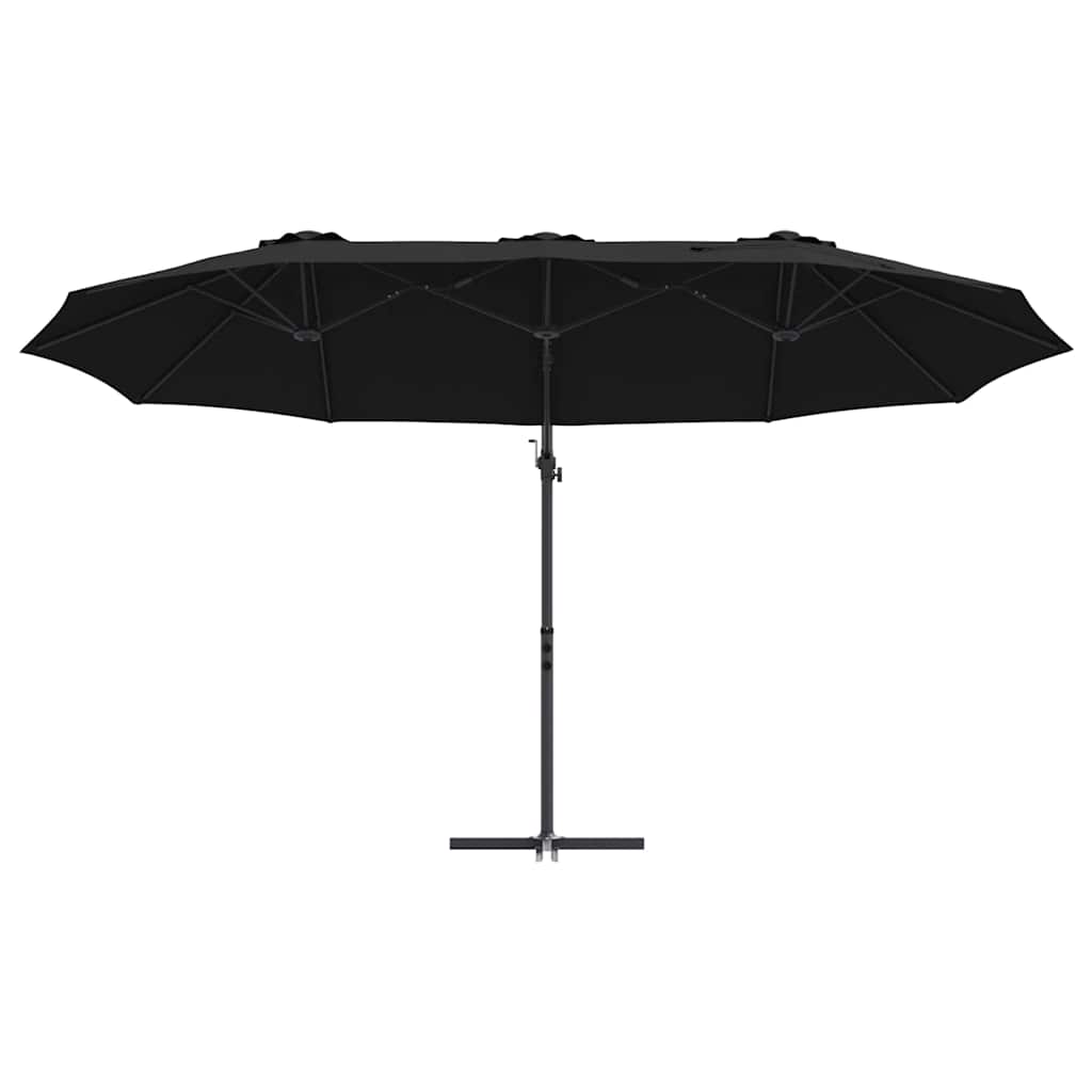 vidaXL Parasol cu braț cantilever pentru grădină Negru vidaXL Parasol cu braț cantilever pentru grădină Negru
