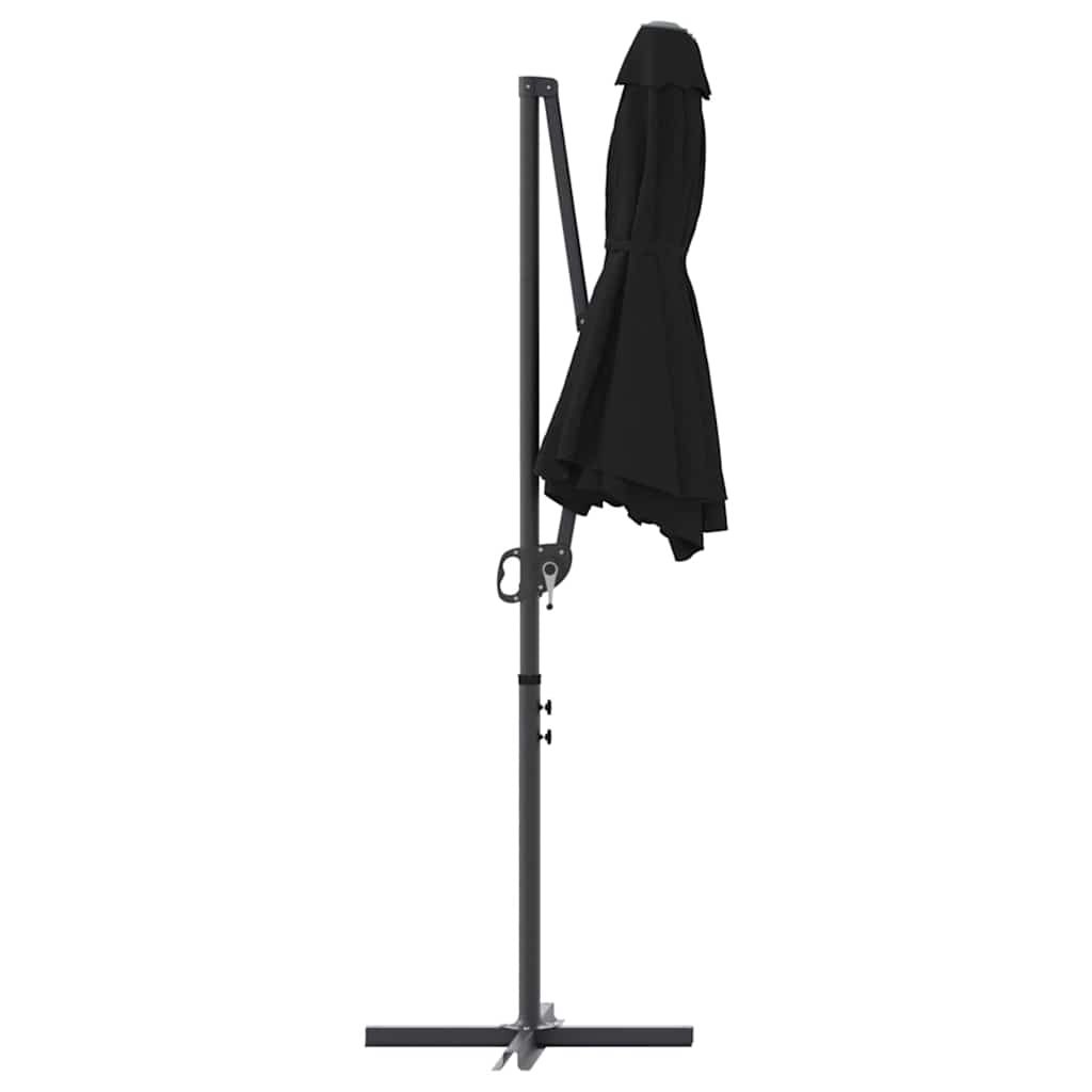 vidaXL Parasol cu braț cantilever pentru grădină Negru vidaXL Parasol cu braț cantilever pentru grădină Negru